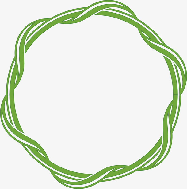 绿色春季藤蔓框架免抠