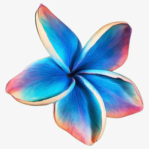 蓝色花朵素材免抠