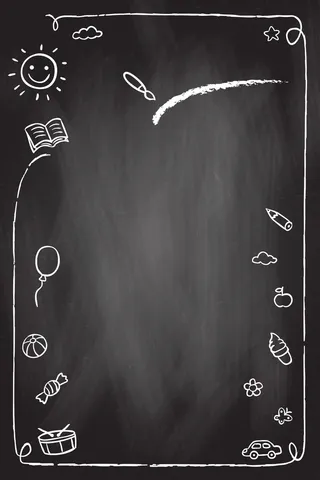 黑色手绘卡通美食背景高清