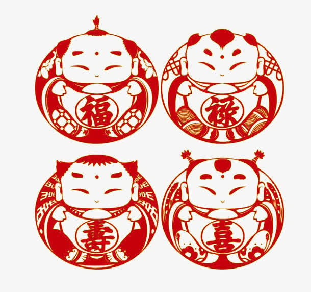 福禄寿喜免抠