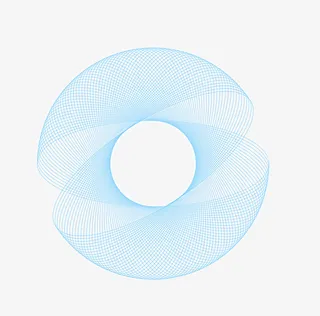 蓝色科技感线免抠