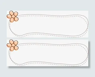 卡通线条边框免抠