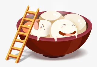 手绘汤圆素材免抠