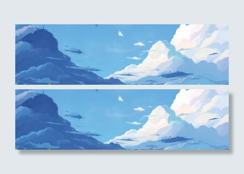 卡通动漫天空背景高清