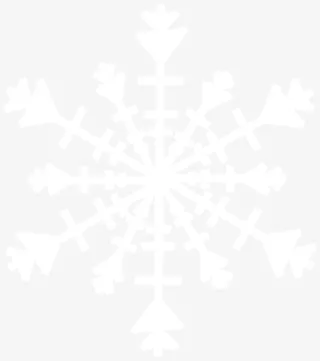 一片白色的雪花几何对称图形免抠