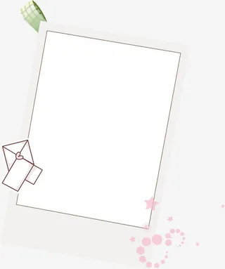 手绘卡通边框照片框免抠