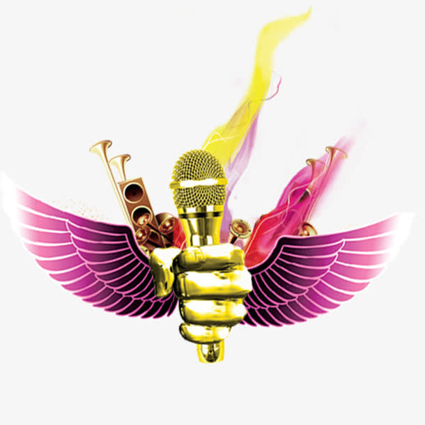 主持人大赛海报装饰免抠