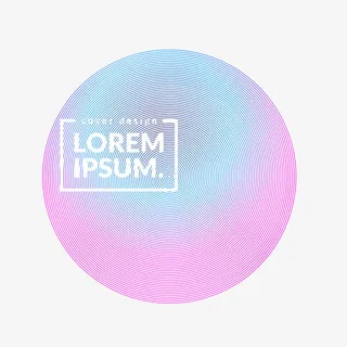 圆形线条渐变矢量素材免抠