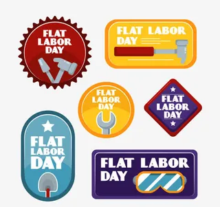 劳动节徽章免抠