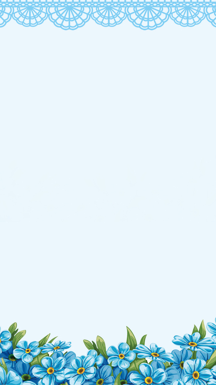 清新简约花朵花纹H5背景高清