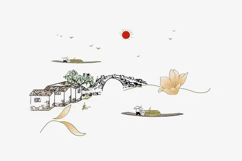 江南乡村一景免抠