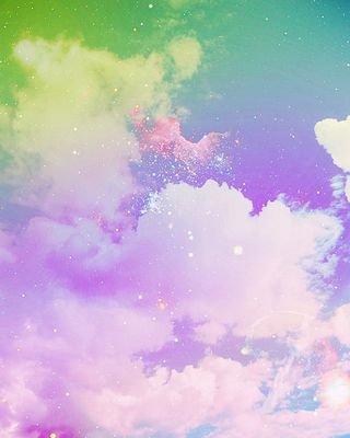 彩色浪漫云带云层背景海报高清