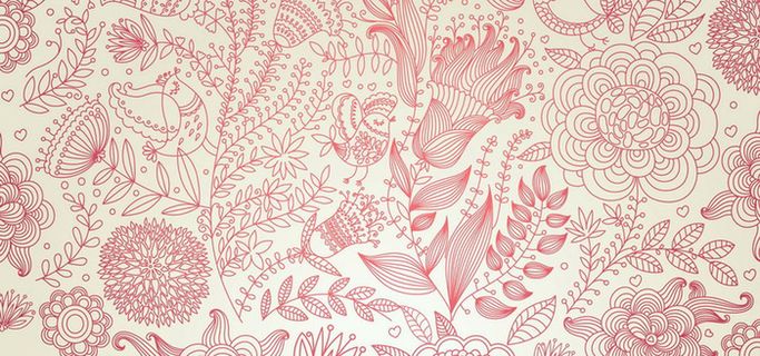 红色复古花纹底纹高清