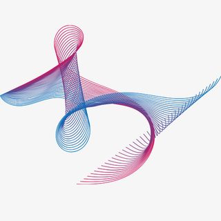 炫彩简约装饰动感线条装饰图免抠