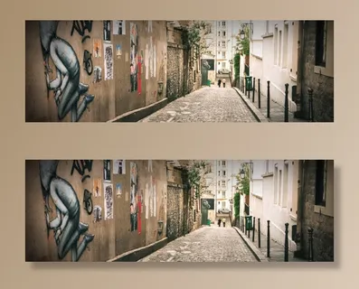 非主流欧式街景banner免抠