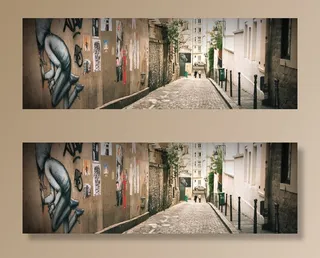 非主流欧式街景banner免抠