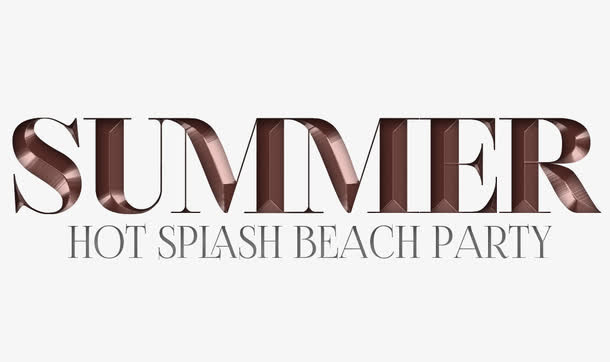 夏天艺术字免抠