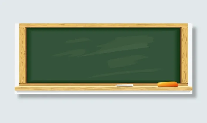 木质边框黑板学习免抠
