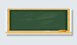 木质边框黑板学习免抠