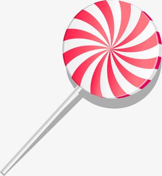 卡通红色棒棒糖免抠
