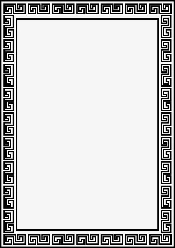 黑色古典边框免抠