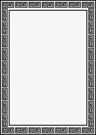 黑色古典边框免抠