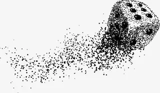 颗粒拼图骰子免抠