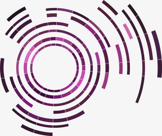 紫色渐变光圈线条免抠