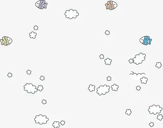 白色简约云朵免抠