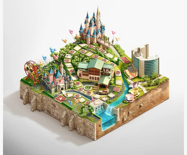 3D等距地图免抠