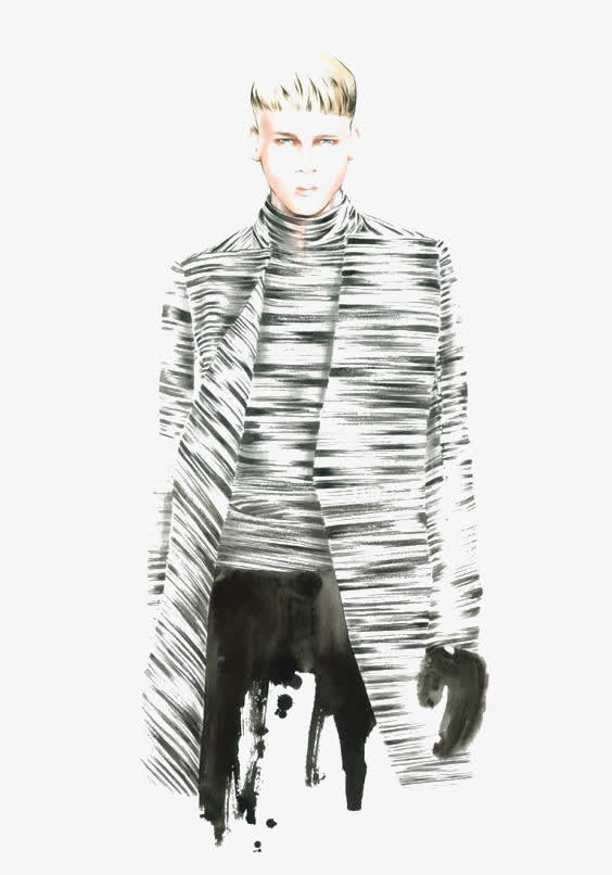 时尚男模特免抠