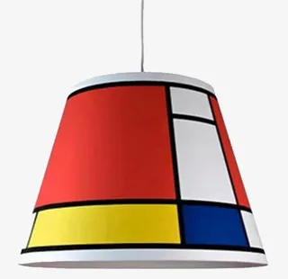 红黄蓝构图吊灯免抠