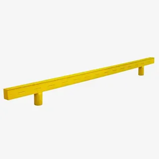 黄色低矮的平衡木模型免抠