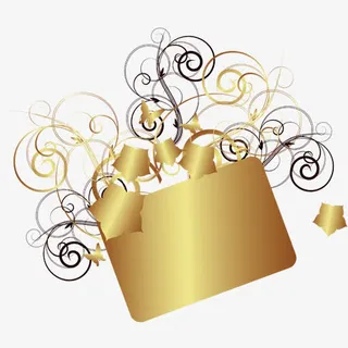 五星线条标签免抠