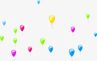 活动节日海报气球效果免抠