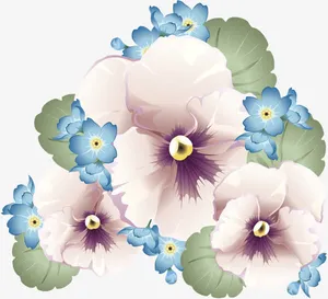 手绘鲜花免抠