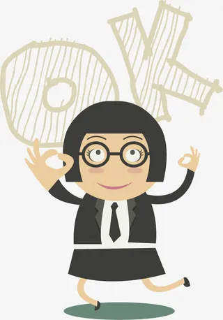 伸手表示同意的小人免抠