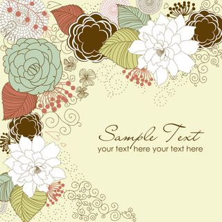 素描花纹背景海报素材高清