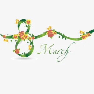 三八妇女节字体设计免抠