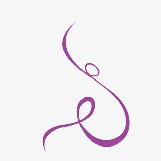 矢量紫色扭曲蜿蜒丝带曲线免抠