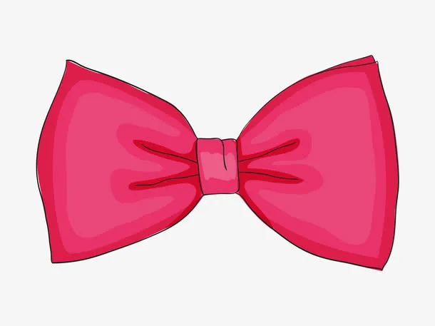 手绘少女系蝴蝶结装饰缎带免抠