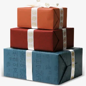 多层重叠设计礼盒免抠