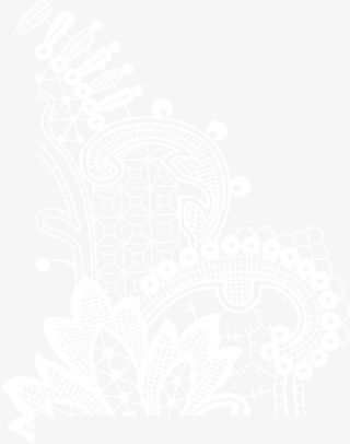 手绘卡通白色婚礼花纹免抠