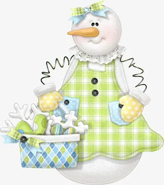 可爱雪人素材免抠