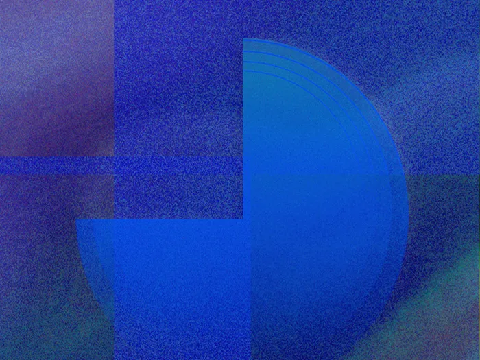 蓝色几何图形海报背景图高清