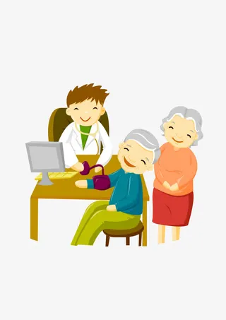 老人测血压元素免抠