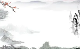 灰色中国风山水背景高清