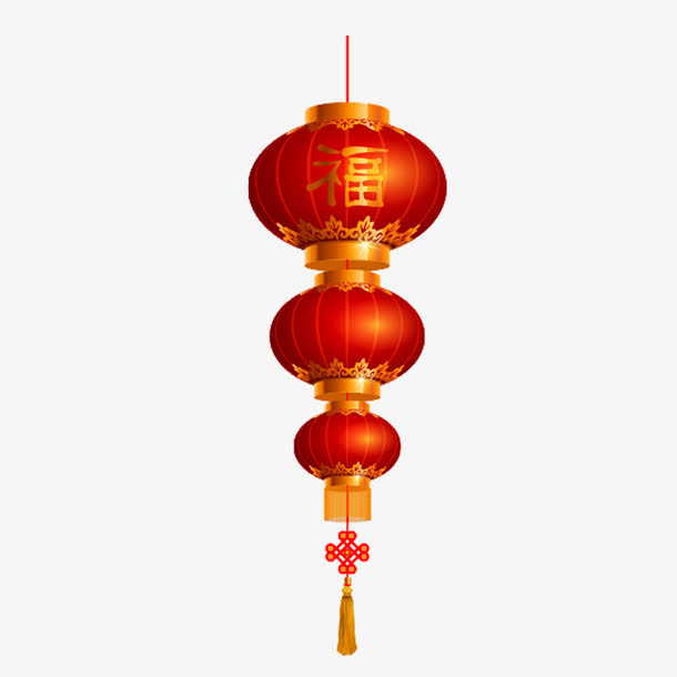 红色喜庆节日灯笼免抠
