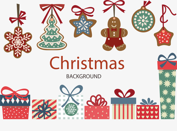 圣诞节可爱卡通挂饰免抠