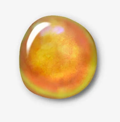 琥珀黄色琥珀装饰古风立绘免抠